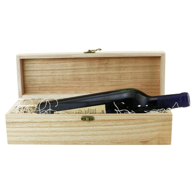 Winechest 1-Bottle Hinged Wooden Box