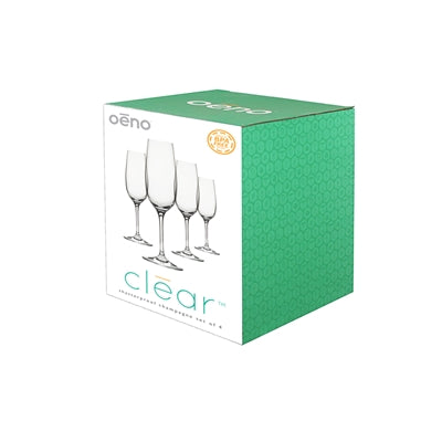 Clear™ Shatter-Proof, Champagne Drinkware, Set of 4