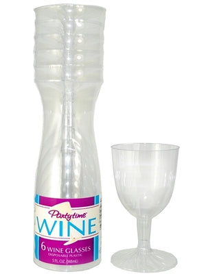 Plastic Wine Cups, 6-pk