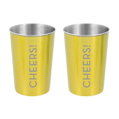 Excursion Wine Cup, Drink Up or Cheers, Set Of 2