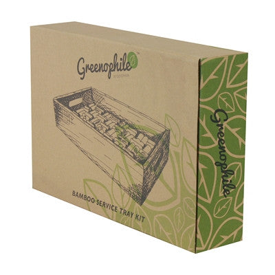 Greenophile Bamboo Service Tray W/ Glass