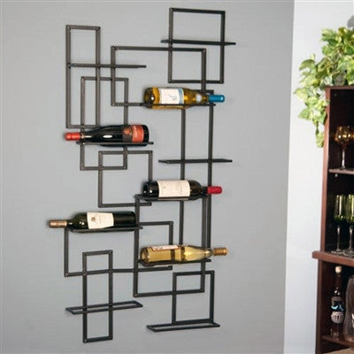 Mid Century Wall Wine Rack
