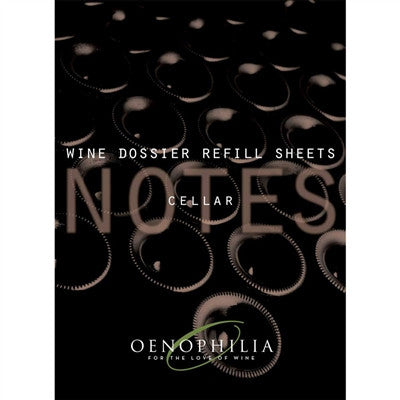 Wine Dossier Cellar Notes, 20-Sheet Refill