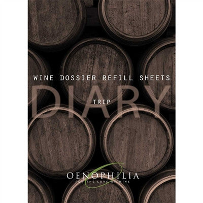 Wine Dossier Trip Notes, 20-Sheet Refill